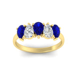 Load image into Gallery viewer, 1.50-carat-5-stone-classic-wedding-band-sapphire-teardrop-in-yellow-gold-fdwb8008pegsablangle5-1.50ct-nl-yg.jpg