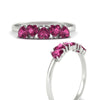 Load image into Gallery viewer, 1.50-carat-anniversary-wedding-ring-heart-shape-pink-sapphire-in-white-gold-FD9600HTBGSADRPIANGLE3-1.50CT-NL-WG