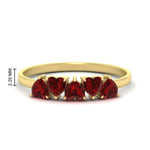 Load image into Gallery viewer, 1.50-carat-anniversary-wedding-ring-heart-shape-ruby-in-yellow-gold-FD9600HTBGRUDR-1.50CT-NL-YG-HW
