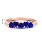 Load image into Gallery viewer, 1.50-carat-anniversary-wedding-ring-heart-shape-sapphire-in-rose-gold-FD9600HTBGSABL-1.50CT-NL-RG-HW
