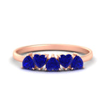 Load image into Gallery viewer, 1.50-carat-anniversary-wedding-ring-heart-shape-sapphire-in-rose-gold-FD9600HTBGSABL-1.50CT-NL-RG
