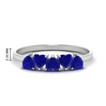 Load image into Gallery viewer, 1.50-carat-anniversary-wedding-ring-heart-shape-sapphire-in-white-gold-FD9600HTBGSABL-1.50CT-NL-WG-HW
