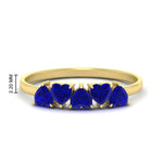 Load image into Gallery viewer, 1.50-carat-anniversary-wedding-ring-heart-shape-sapphire-in-yellow-gold-FD9600HTBGSABL-1.50CT-NL-YG-HW
