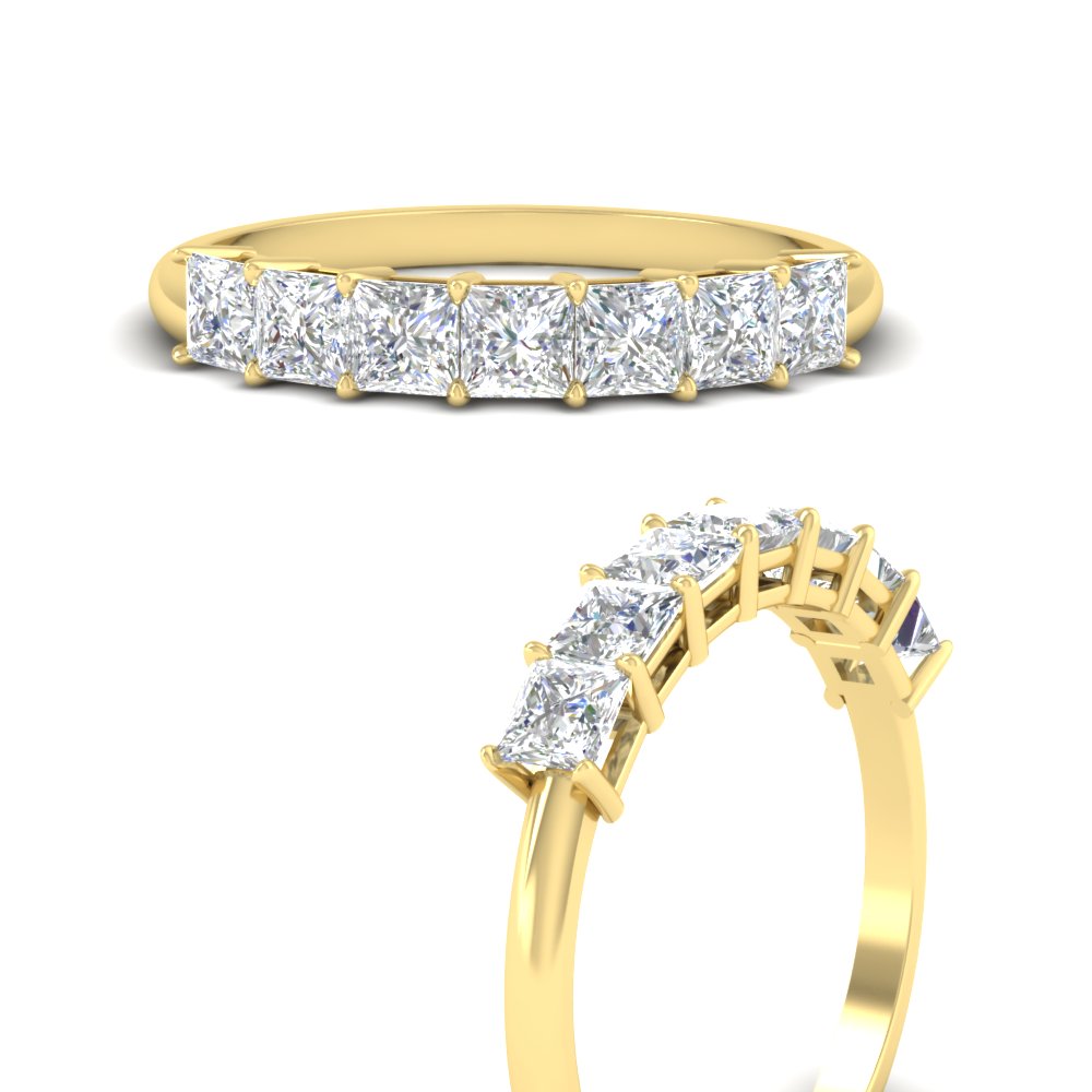 Basket Set Princess Cut Ring Band