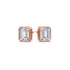 Load image into Gallery viewer, 1.50-carat-bezel-stud-earring-emerald-diamond-in-rose-gold-FD-EAR10516EM-1.50CT-NL-RG.jpg?v=1764054158