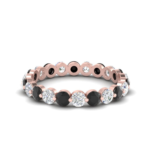 1.50 Ct Round Cut Diamond Single Prong Eternity Ring