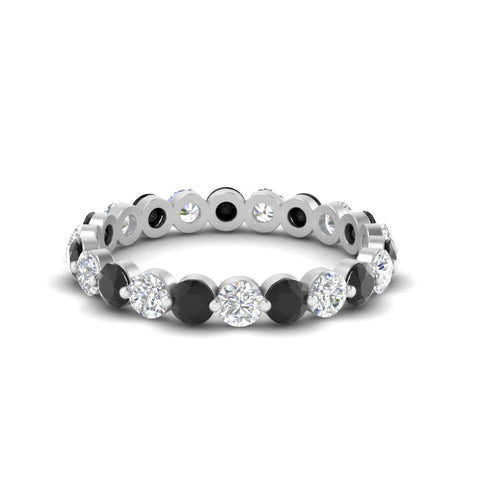 1.50 Ct Round Cut Diamond Single Prong Eternity Ring