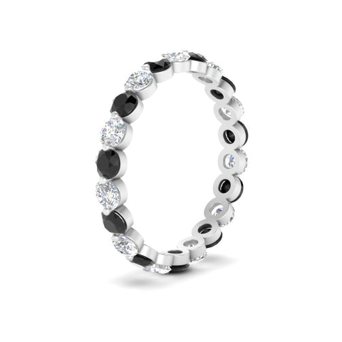 1.50 Ct Round Cut Diamond Single Prong Eternity Ring