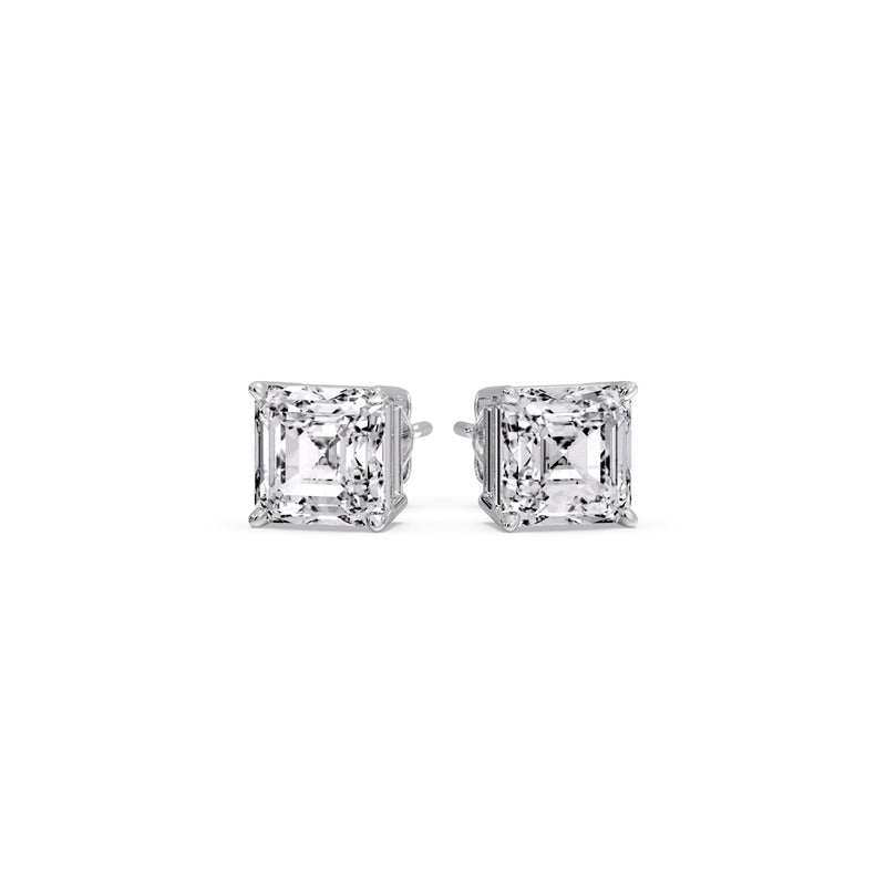 Asscher Cut Diamond Stud Earring