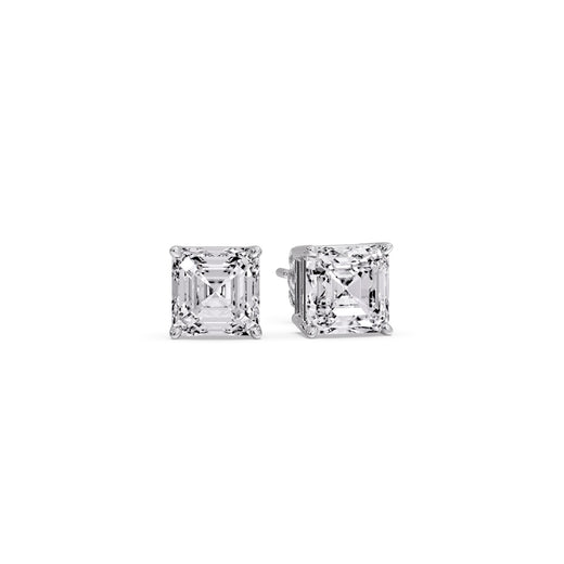 Asscher Cut Diamond Stud Earring