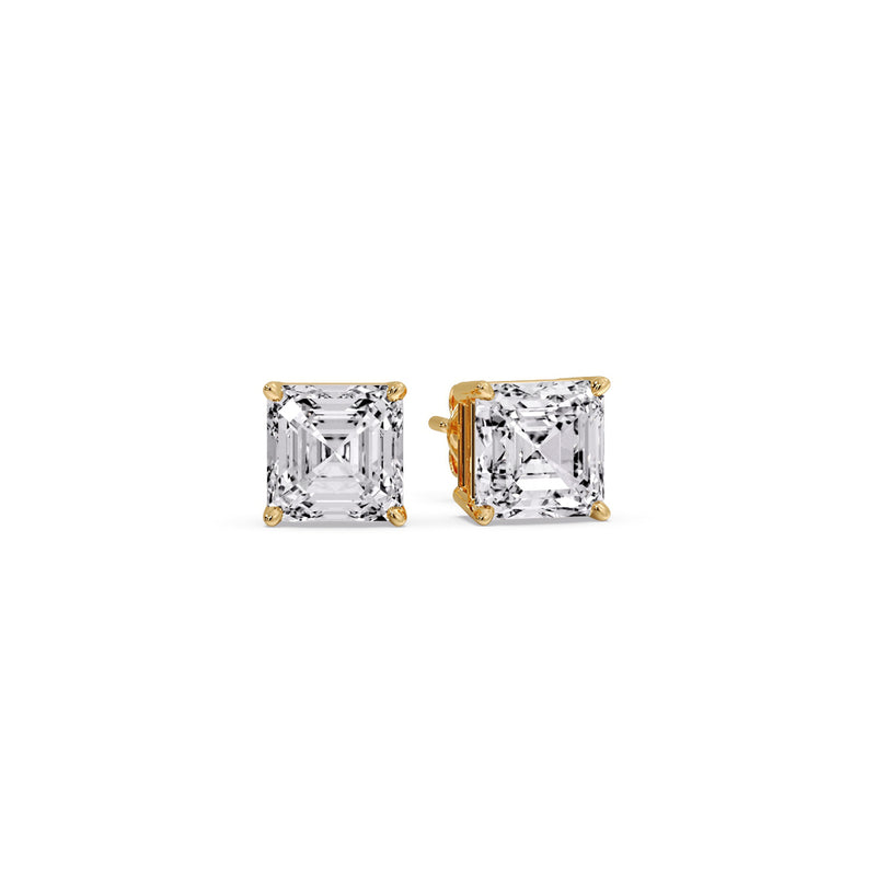 Asscher Cut Diamond Stud Earring