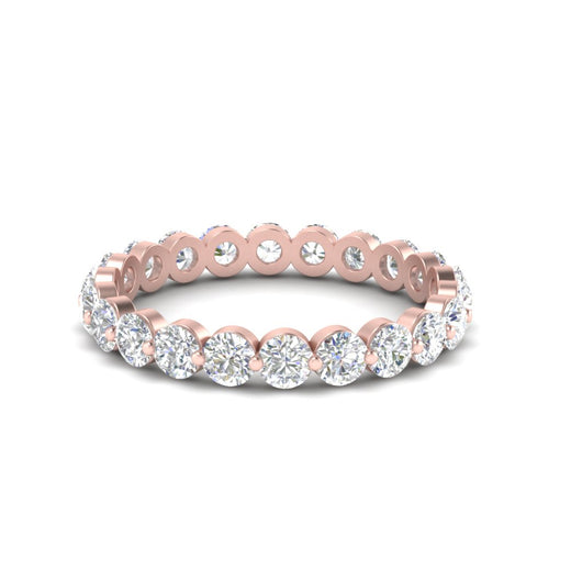 1.50 Ct Round Cut Diamond Single Prong Eternity Ring