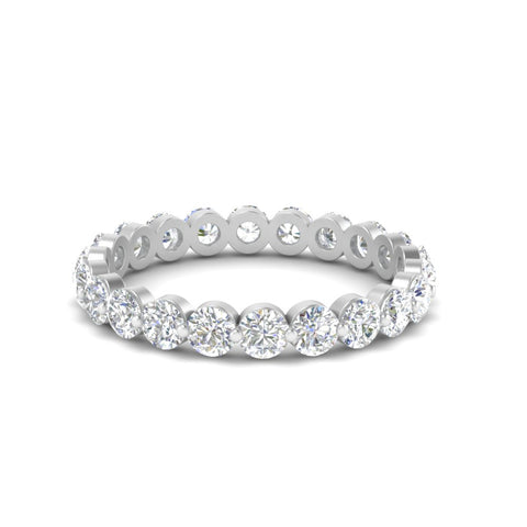 1.50 Ct Round Cut Diamond Single Prong Eternity Ring