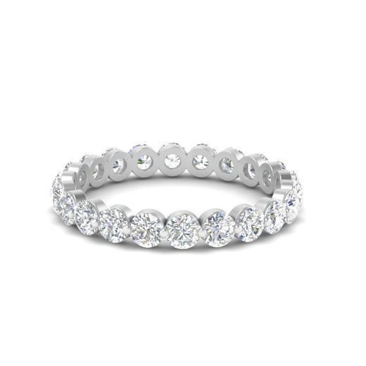 1.50 Ct Round Cut Diamond Single Prong Eternity Ring
