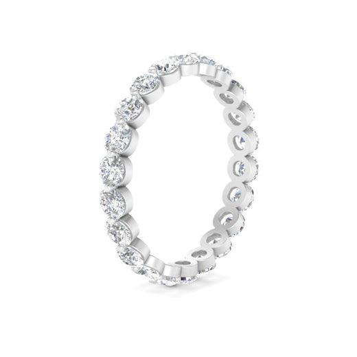 1.50 Ct Round Cut Diamond Single Prong Eternity Ring