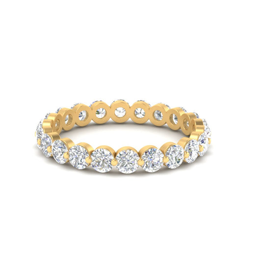 1.50 Ct Round Cut Diamond Single Prong Eternity Ring