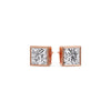 Load image into Gallery viewer, Stylish Princess Bezel Diamond Studs