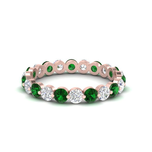 1.50 Ct Round Cut Diamond Single Prong Eternity Ring