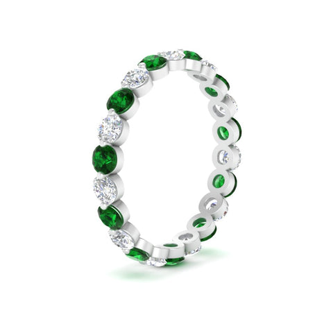 1.50 Ct Round Cut Diamond Single Prong Eternity Ring