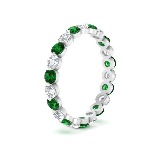1.50 Ct Round Cut Diamond Single Prong Eternity Ring