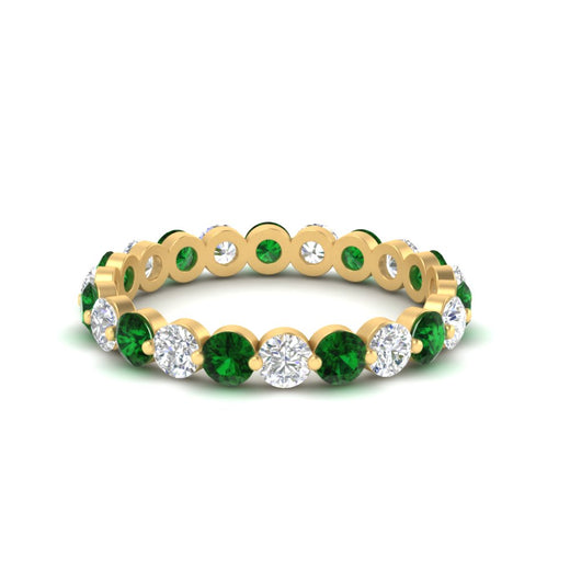1.50 Ct Round Cut Diamond Single Prong Eternity Ring