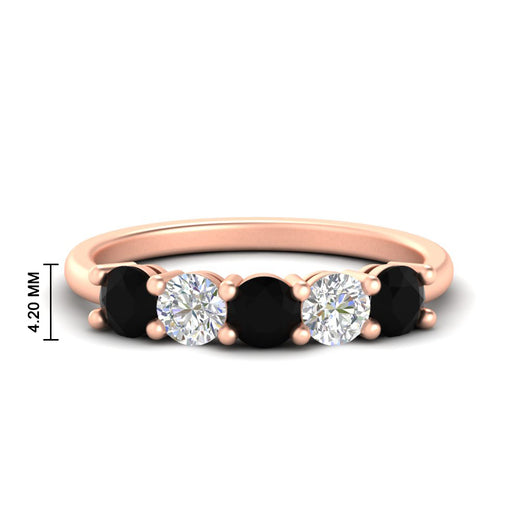 1.50-carat-five-stone-diamond-and-black-diamond-wedding-band-in-rose-gold-FDENS141ROBGBLACKANGLE3-1.50CT-NL-RG