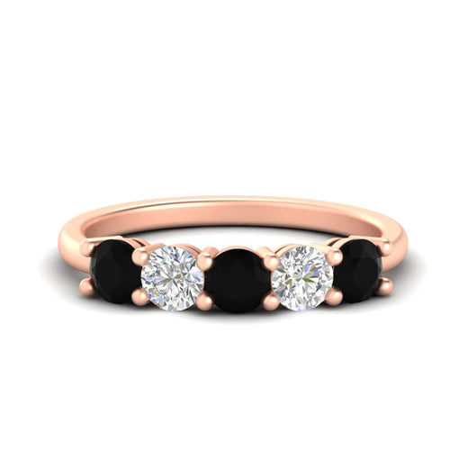 1.50-carat-five-stone-diamond-and-black-diamond-wedding-band-in-rose-gold-FDENS141ROBGBLACKANGLE3-1.50CT-NL-RG