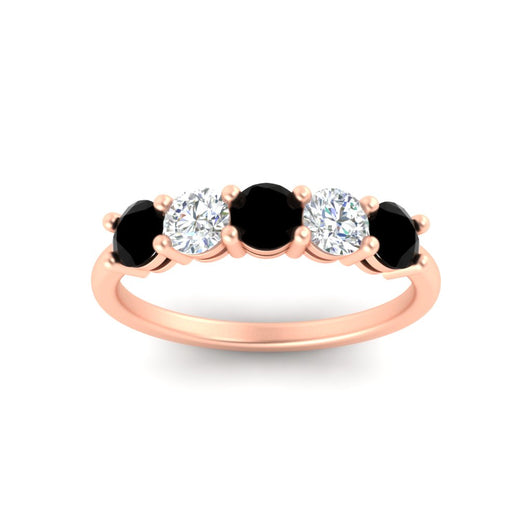 1.50-carat-five-stone-diamond-and-black-diamond-wedding-band-in-rose-gold-FDENS141ROBGBLACKANGLE3-1.50CT-NL-RG