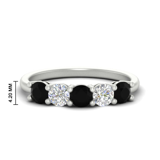 1.50-carat-five-stone-diamond-and-black-diamond-wedding-band-in-white-gold-FDENS141ROBGBLACKANGLE3-1.50CT-NL-WG