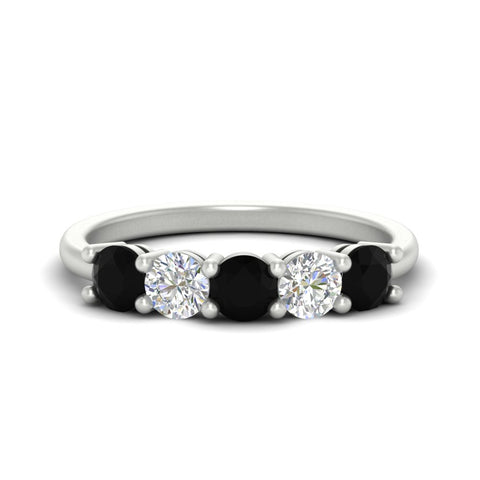 1.50-carat-five-stone-diamond-and-black-diamond-wedding-band-in-white-gold-FDENS141ROBGBLACKANGLE3-1.50CT-NL-WG