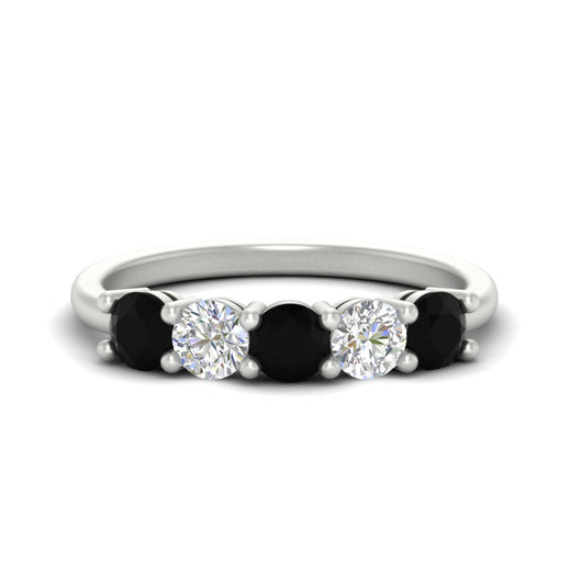 1.50-carat-five-stone-diamond-and-black-diamond-wedding-band-in-white-gold-FDENS141ROBGBLACKANGLE3-1.50CT-NL-WG