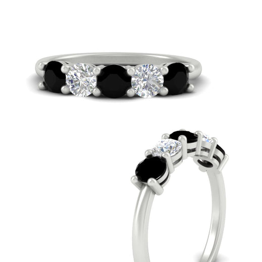 1.50-carat-five-stone-diamond-and-black-diamond-wedding-band-in-white-gold-FDENS141ROBGBLACKANGLE3-1.50CT-NL-WG