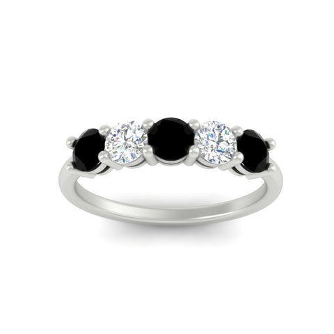 1.50-carat-five-stone-diamond-and-black-diamond-wedding-band-in-white-gold-FDENS141ROBGBLACKANGLE3-1.50CT-NL-WG