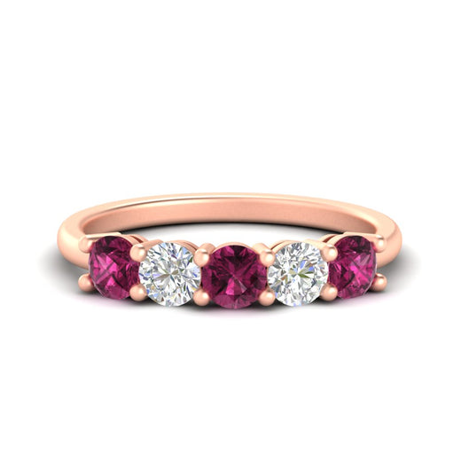 1.50-carat-five-stone-diamond-and-pink-sapphire-wedding-band-in-rose-gold-FDENS141ROBGSADRPIANGLE3-1.50CT-NL-RG