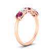 Load image into Gallery viewer, 1.50-carat-five-stone-diamond-and-pink-sapphire-wedding-band-in-rose-gold-FDENS141ROBGSADRPIANGLE3-1.50CT-NL-RG