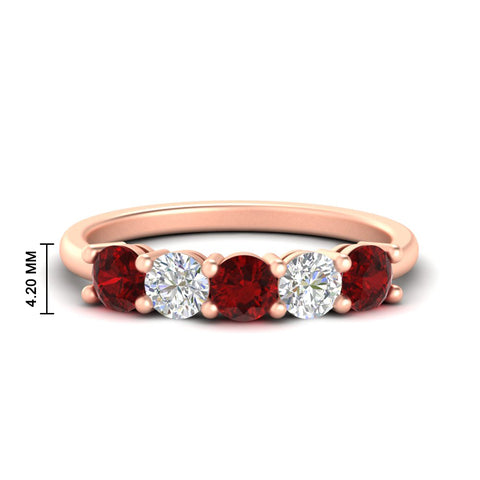 1.50-carat-five-stone-diamond-and-ruby-wedding-band-in-rose-gold-FDENS141ROBGRUDRANGLE3-1.50CT-NL-RG