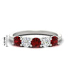 Load image into Gallery viewer, 1.50-carat-five-stone-diamond-and-ruby-wedding-band-in-white-gold-FDENS141ROBGRUDRANGLE3-1.50CT-NL-WG