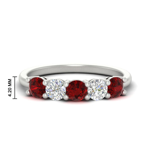 1.50-carat-five-stone-diamond-and-ruby-wedding-band-in-white-gold-FDENS141ROBGRUDRANGLE3-1.50CT-NL-WG