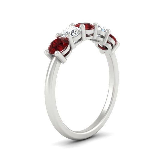 1.50-carat-five-stone-diamond-and-ruby-wedding-band-in-white-gold-FDENS141ROBGRUDRANGLE3-1.50CT-NL-WG