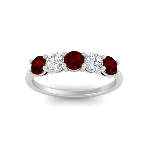 1.50-carat-five-stone-diamond-and-ruby-wedding-band-in-white-gold-FDENS141ROBGRUDRANGLE3-1.50CT-NL-WG