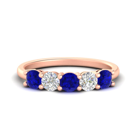 1.50-carat-five-stone-diamond-and-sapphire-wedding-band-in-rose-gold-FDENS141ROBGSABLANGLE3-1.50CT-NL-RG