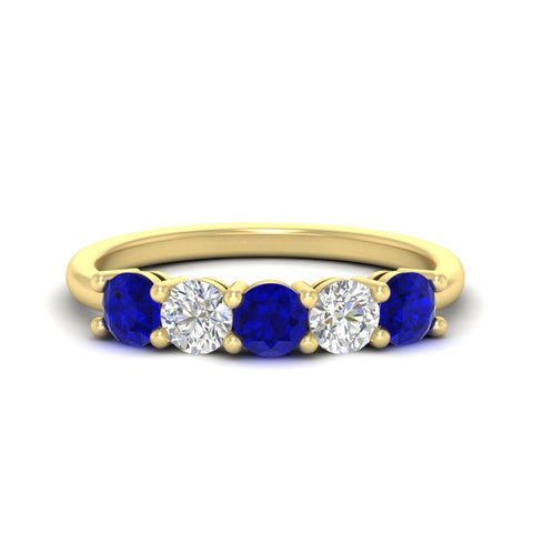 1.50-carat-five-stone-diamond-and-sapphire-wedding-band-in-yellow-gold-FDENS141ROBGSABLANGLE3-1.50CT-NL-YG