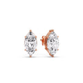 Thumbnail 19 - Marquise Diamond 6 Prong Stud Earrings Half Carat