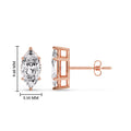 Thumbnail 20 - Marquise Diamond 6 Prong Stud Earrings Half Carat