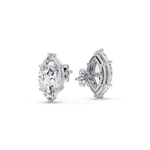 Marquise Diamond 6 Prong Stud Earrings Half Carat