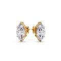 Thumbnail 30 - Marquise Diamond 6 Prong Stud Earrings Half Carat