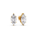 Thumbnail 28 - Marquise Diamond 6 Prong Stud Earrings Half Carat