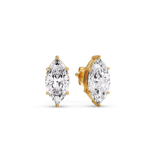 Marquise Diamond 6 Prong Stud Earrings Half Carat