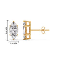 Thumbnail 29 - Marquise Diamond 6 Prong Stud Earrings Half Carat