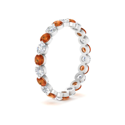 1.50 Ct Round Cut Diamond Single Prong Eternity Ring